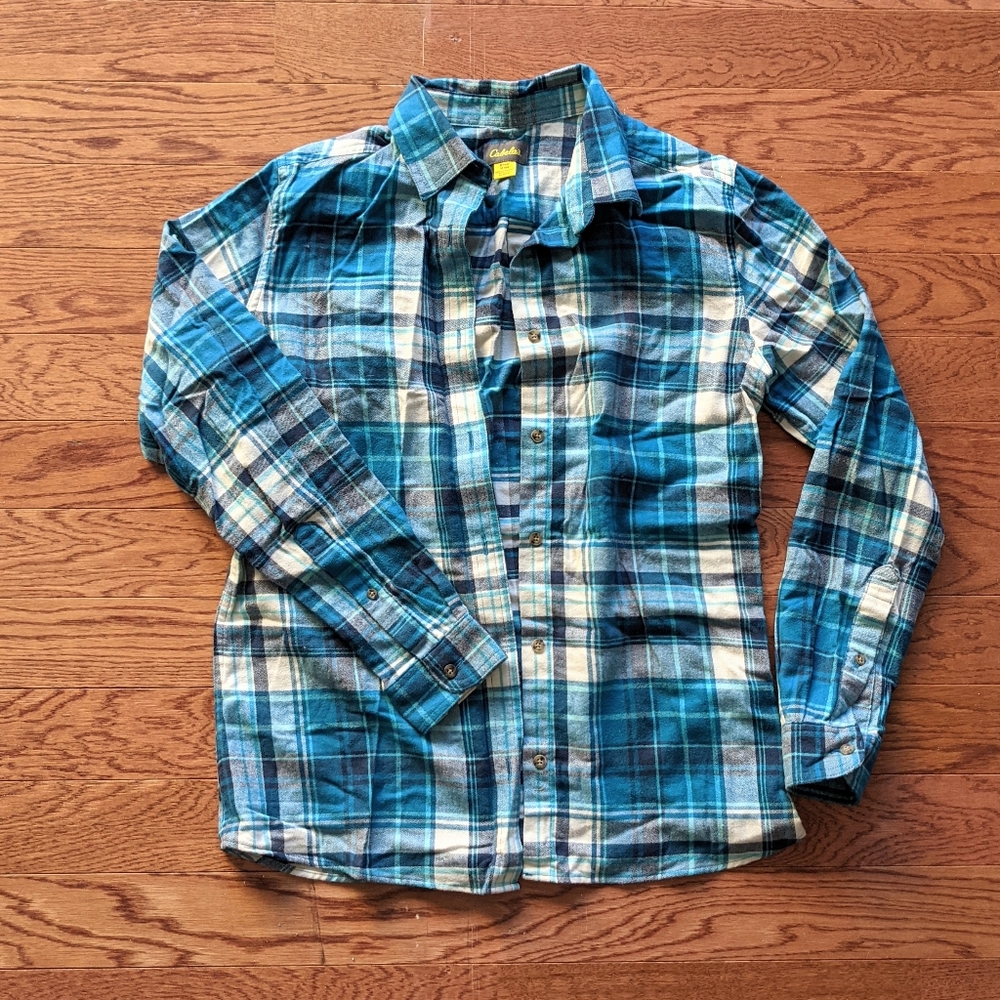 NWOT Cabela's blue plaid shirt